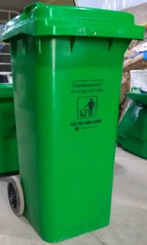 THÙNG HÌNH VUÔNG CÓ 2 BÁNH XE. DUNG TÍCH 120 LÍT