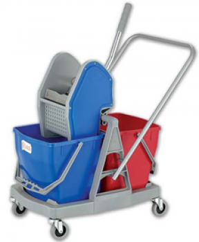 Xe vắt móp đôi 2 x 30l.  Khung nhựa