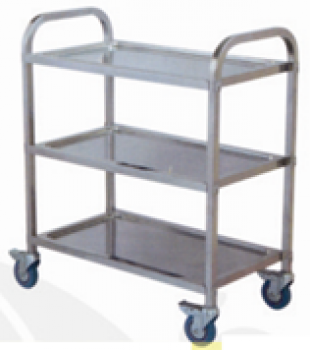 Xe đẩy đồ ăn 3 tầng inox 
